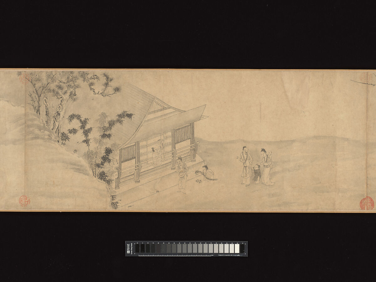 Odes of the State of Bin: The Seventh Month, Unidentified artist, Handscroll; ink on paper, China