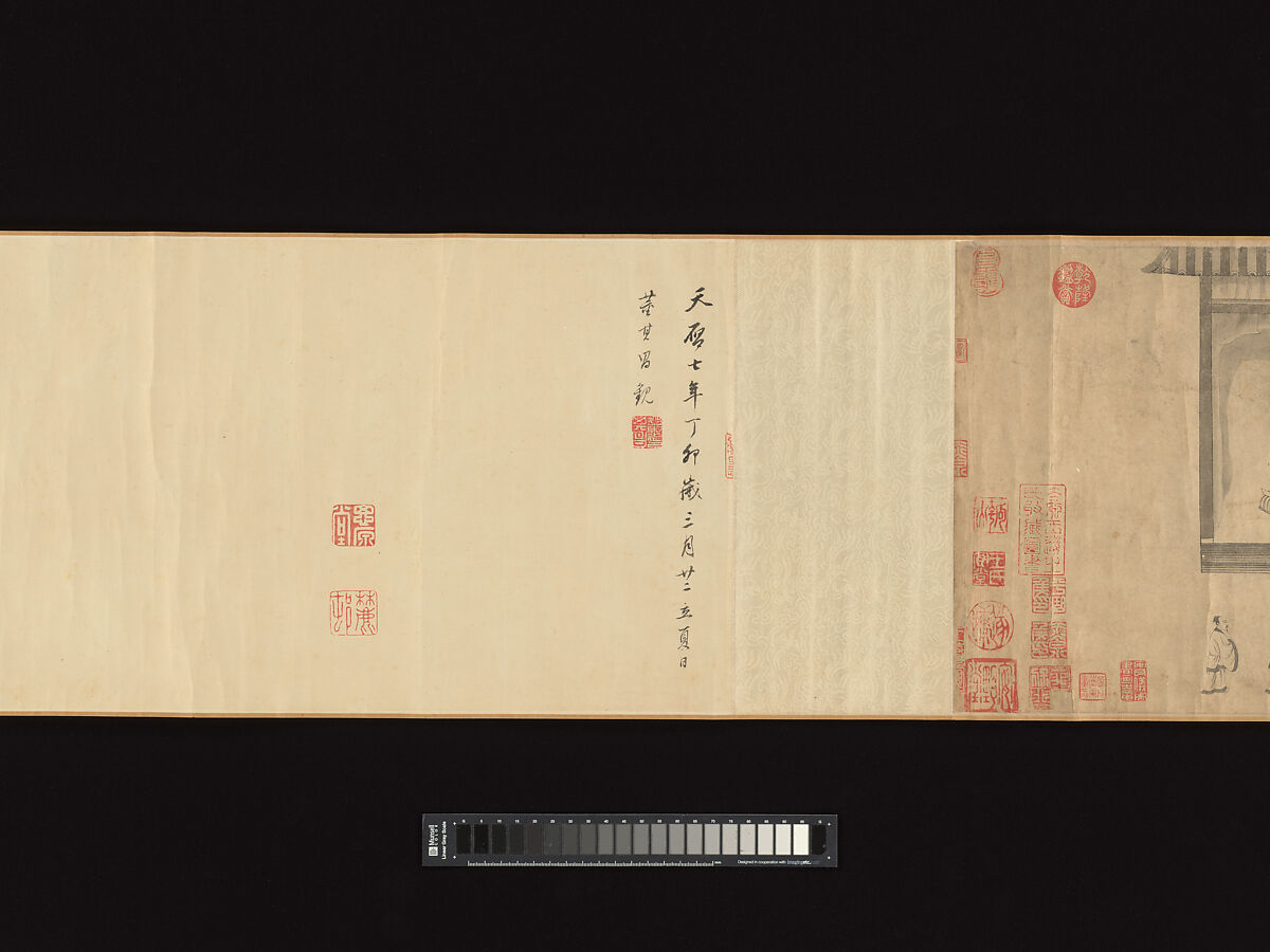 Odes of the State of Bin: The Seventh Month, Unidentified artist, Handscroll; ink on paper, China
