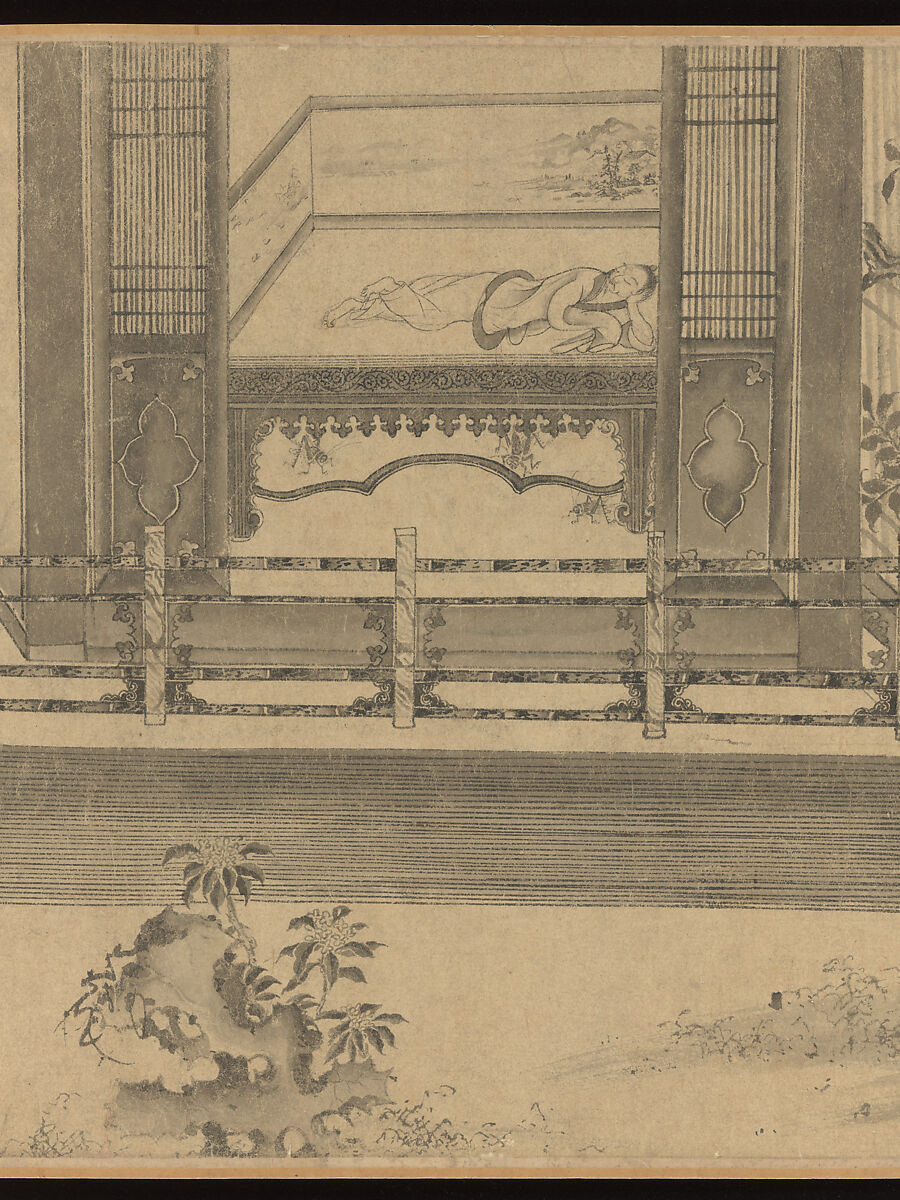 Odes of the State of Bin: The Seventh Month, Unidentified artist, Handscroll; ink on paper, China