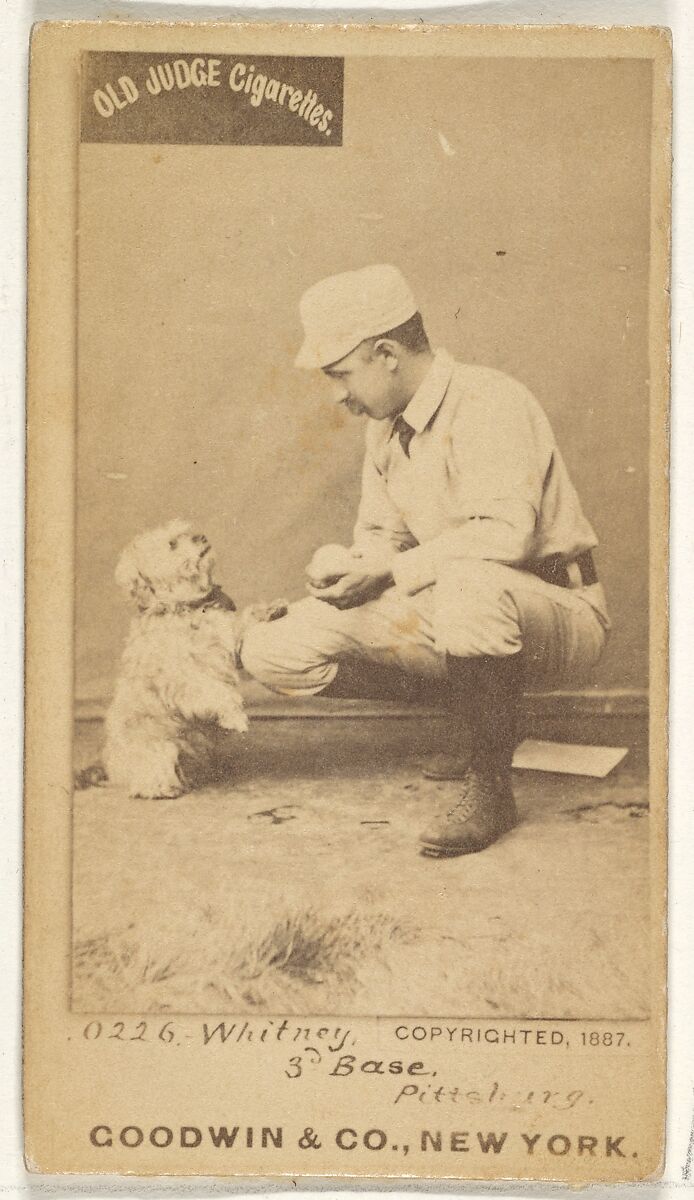 Arthur "Art" Wilson Whitney, 3rd Base, Pittsburgh, from the Old Judge series (N172) for Old Judge Cigarettes, Issued by Goodwin &amp; Company, Albumen photograph 