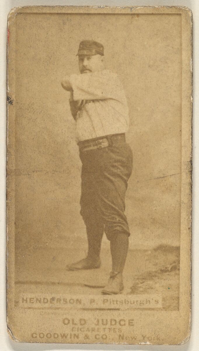 James Harding "Hardie" Henderson, Pitcher, Pittsburgh, from the Old Judge series (N172) for Old Judge Cigarettes, Issued by Goodwin &amp; Company, Albumen photograph 