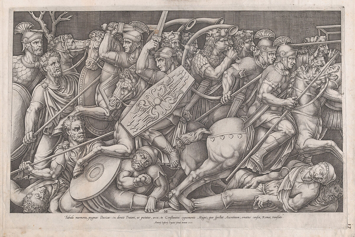 Daican War, from "Speculum Romanae Magnificentiae", Nicolas Beatrizet (French, Lunéville 1515–ca. 1566 Rome (?)), Engraving; second state of two (Robert-Dumesnil) 