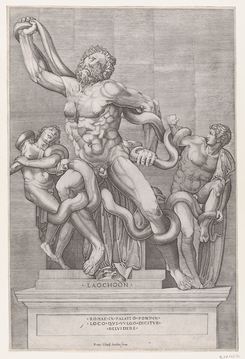 Laocoon, from "Speculum Romanae Magnificentiae", Nicolas Beatrizet (French, Lunéville 1515–ca. 1566 Rome (?)), Engraving 