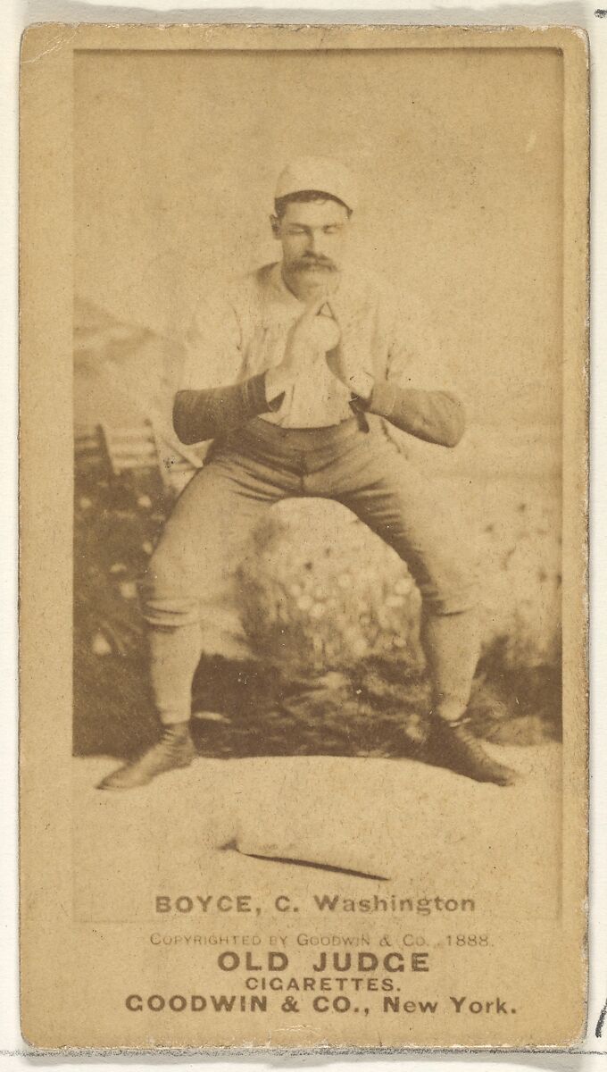 Boyce, Catcher, Washington, from the Old Judge series (N172) for Old Judge Cigarettes, Issued by Goodwin &amp; Company, Albumen photograph 