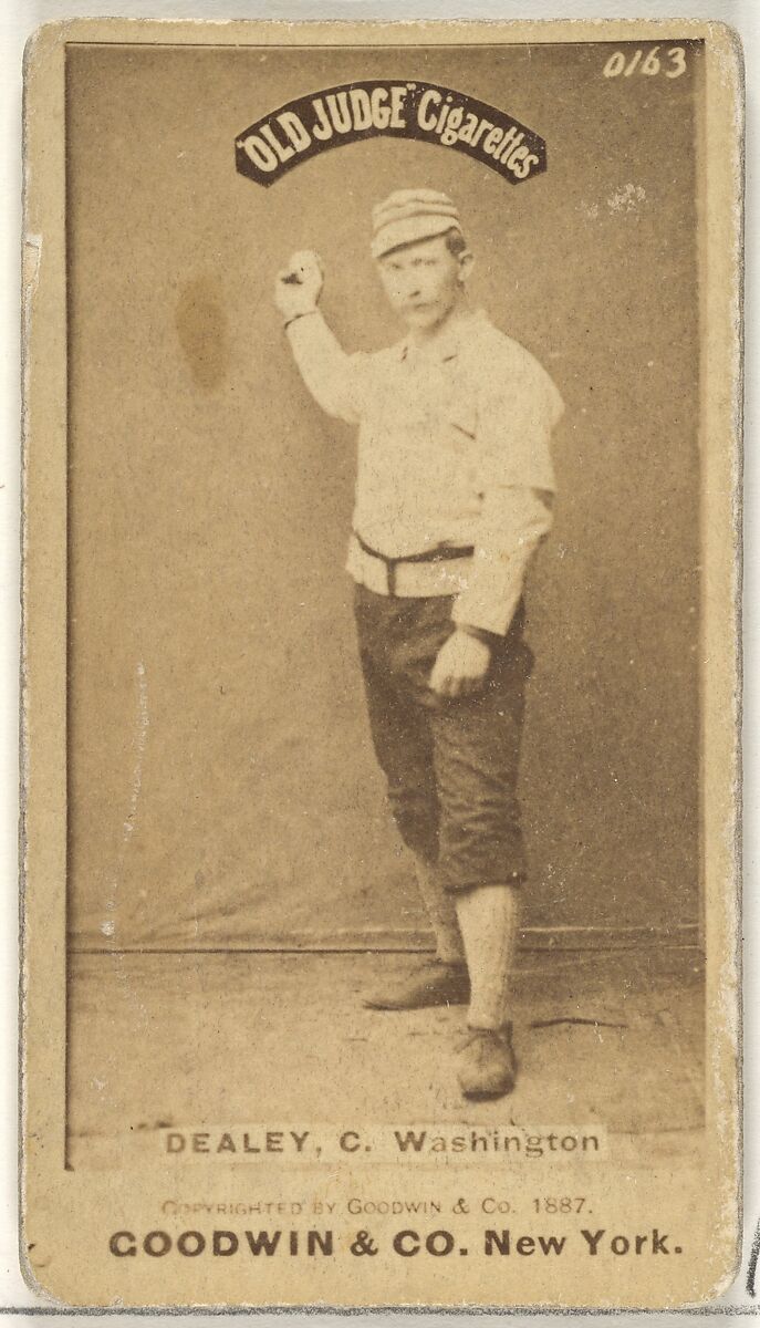 Patrick "Pat" E. Dealy, Catcher, Washington Nationals, from the Old Judge series (N172) for Old Judge Cigarettes, Issued by Goodwin &amp; Company, Albumen photograph 