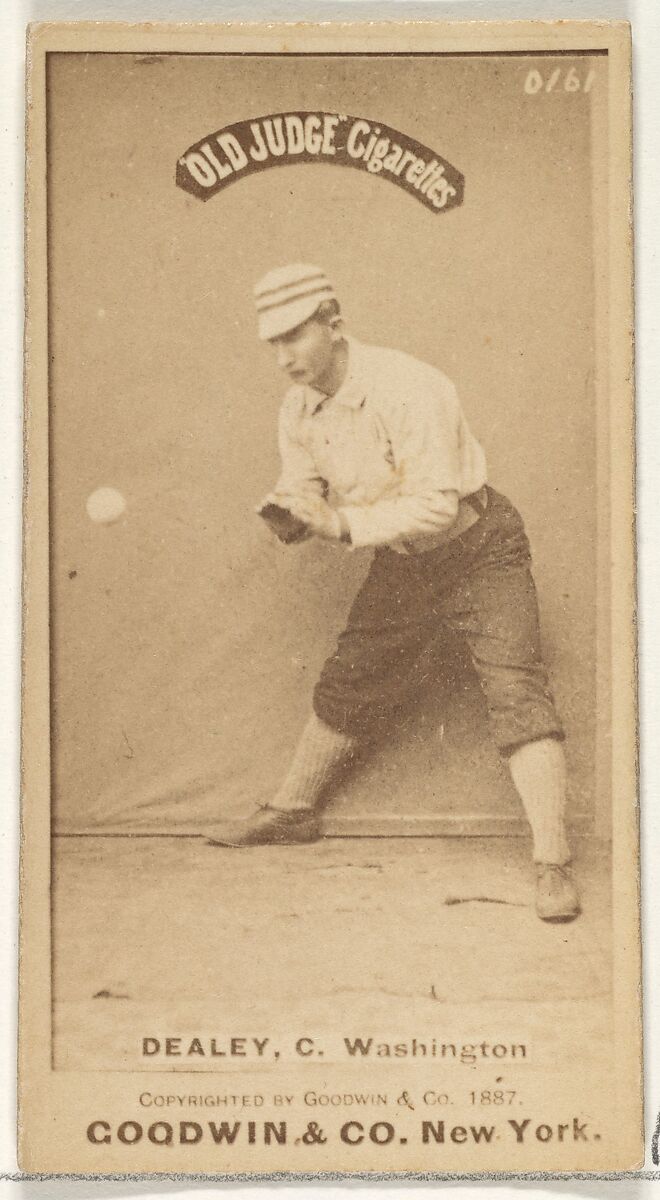 Patrick "Pat" E. Dealy, Catcher, Washington Nationals, from the Old Judge series (N172) for Old Judge Cigarettes, Issued by Goodwin &amp; Company, Albumen photograph 