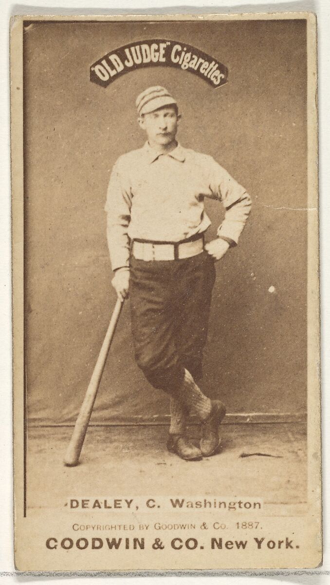 Patrick "Pat" E. Dealy, Catcher, Washington Nationals, from the Old Judge series (N172) for Old Judge Cigarettes, Issued by Goodwin &amp; Company, Albumen photograph 