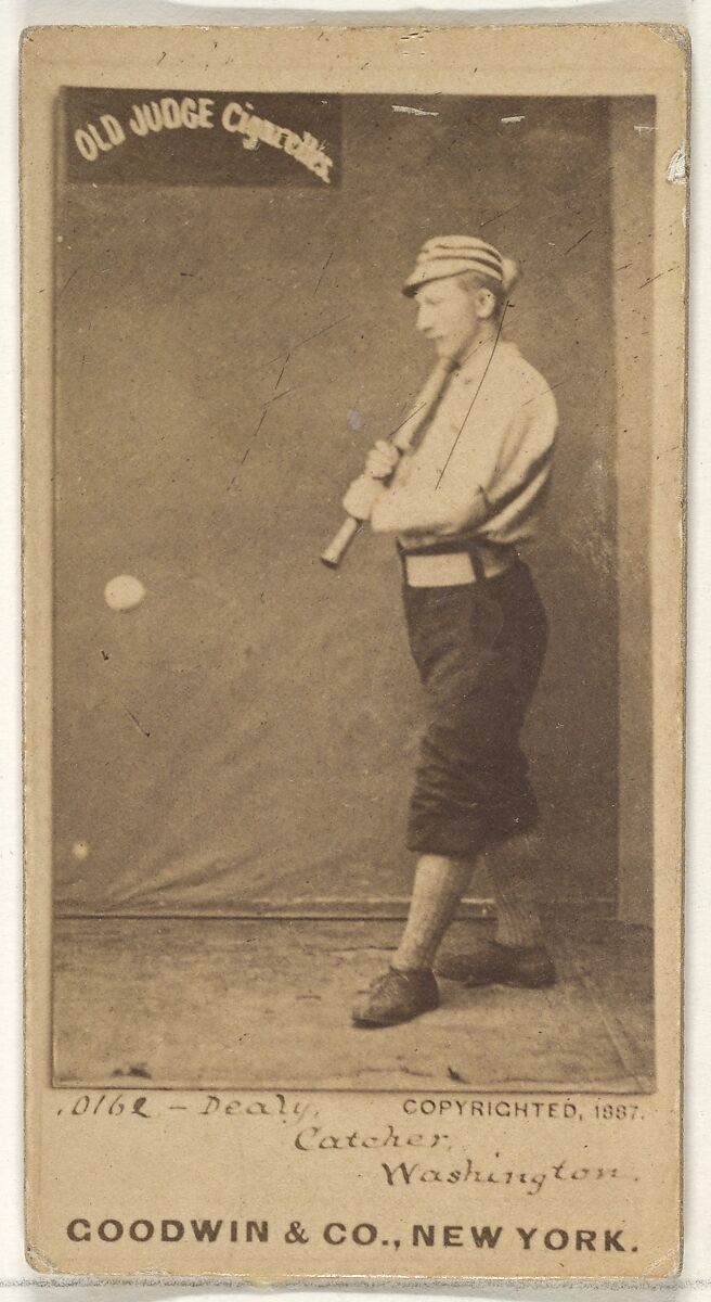 Patrick "Pat" E. Dealy, Catcher, Washington Nationals, from the Old Judge series (N172) for Old Judge Cigarettes, Issued by Goodwin &amp; Company, Albumen photograph 