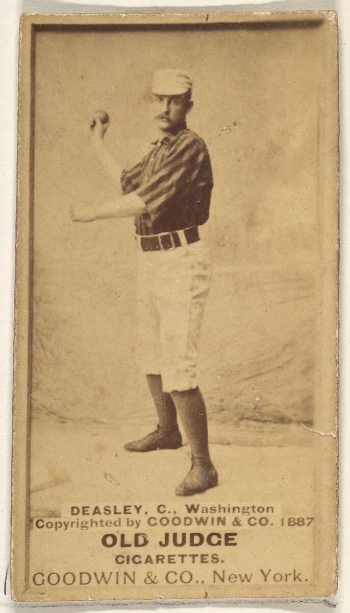 Patrick "Pat" E. Dealy, Catcher, Washington Nationals, from the Old Judge series (N172) for Old Judge Cigarettes, Issued by Goodwin &amp; Company, Albumen photograph 