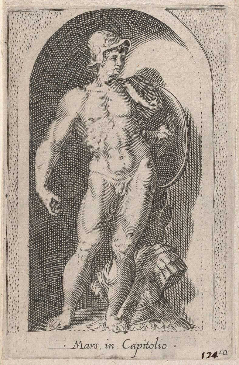 Mars (Mars in Capitolio), from "Speculum Romanae Magnificentiae", Anonymous, Engraving 