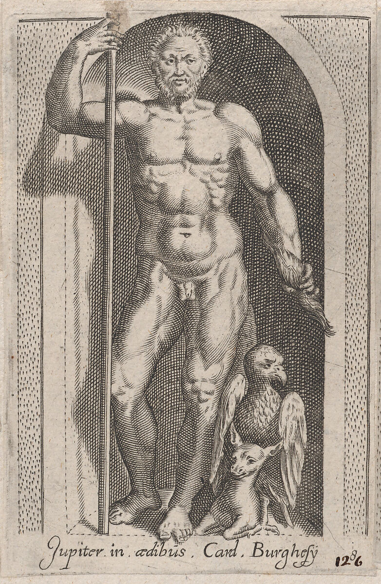 Jupiter (Jupiter in aedibus Card. Burghesij), from "Speculum Romanae Magnificentiae", Anonymous, Engraving 