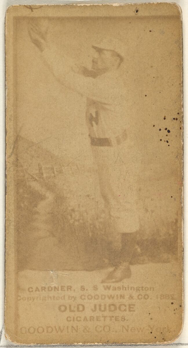 Franklin Washington "Gid" Gardner, Shortstop, Washington Nationals, from the Old Judge series (N172) for Old Judge Cigarettes, Issued by Goodwin &amp; Company, Albumen photograph 