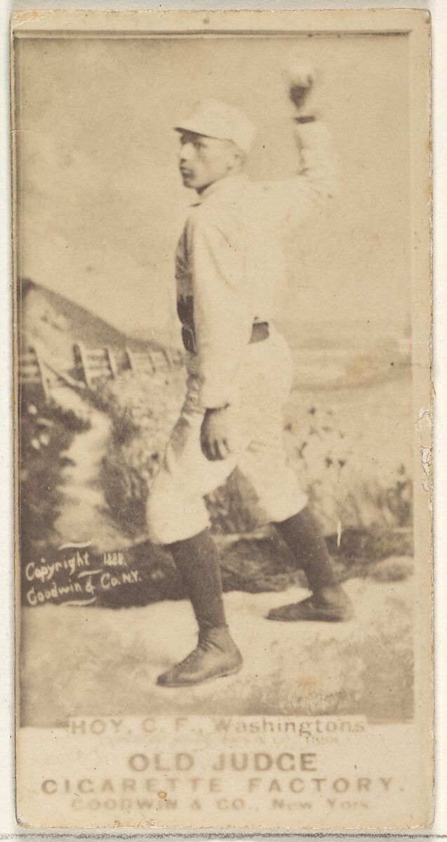 William Ellsworth "Dummy" Hoy, Center Field, Washington Nationals, from the Old Judge series (N172) for Old Judge Cigarettes, Issued by Goodwin &amp; Company, Albumen photograph 