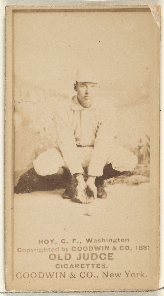 William Ellsworth "Dummy" Hoy, Center Field, Washington Nationals, from the Old Judge series (N172) for Old Judge Cigarettes, Issued by Goodwin &amp; Company, Albumen photograph 