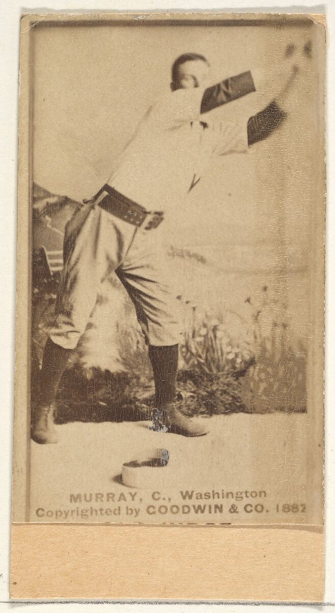 Jeremiah J. "Miah" Murray, Catcher, Washington Nationals, from the Old Judge series (N172) for Old Judge Cigarettes, Issued by Goodwin &amp; Company, Albumen photograph 