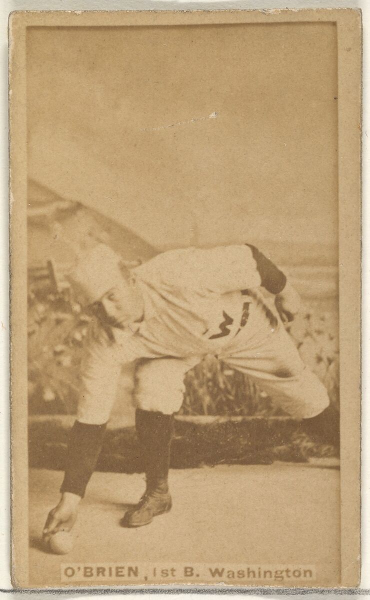 William Smith "Billy" O'Brien, 1st Base, Washington Nationals, from the Old Judge series (N172) for Old Judge Cigarettes, Issued by Goodwin &amp; Company, Albumen photograph 