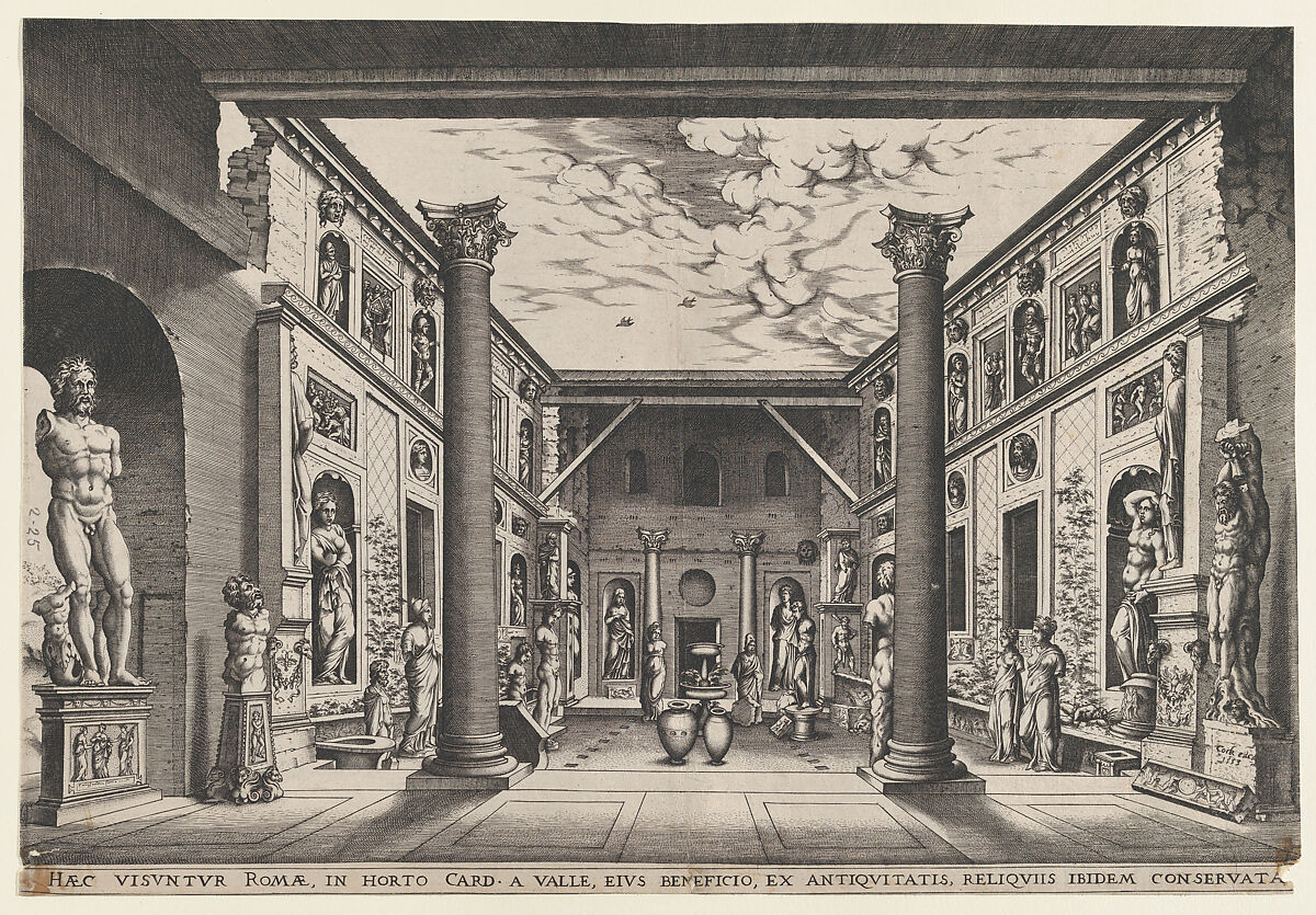 Della Valle Museum, from "Speculum Romanae Magnificentiae", After Maarten van Heemskerck (Netherlandish, Heemskerck 1498–1574 Haarlem), Engraving 