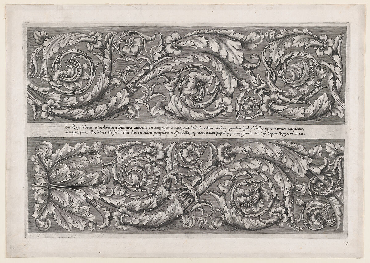 Della Valle Frieze, from "Speculum Romanae Magnificentiae", Anonymous, Engraving 