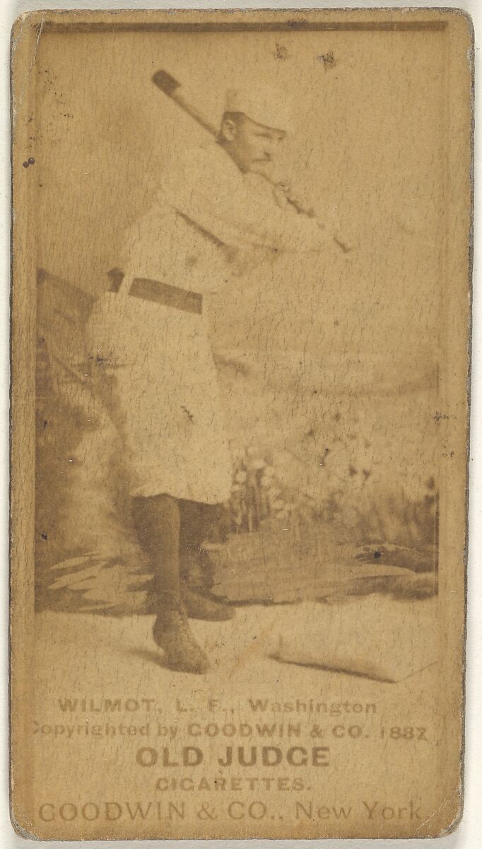 Walter Robert "Walt" Wilmot, Left Field, Washington Nationals, from the Old Judge series (N172) for Old Judge Cigarettes, Issued by Goodwin &amp; Company, Albumen photograph 