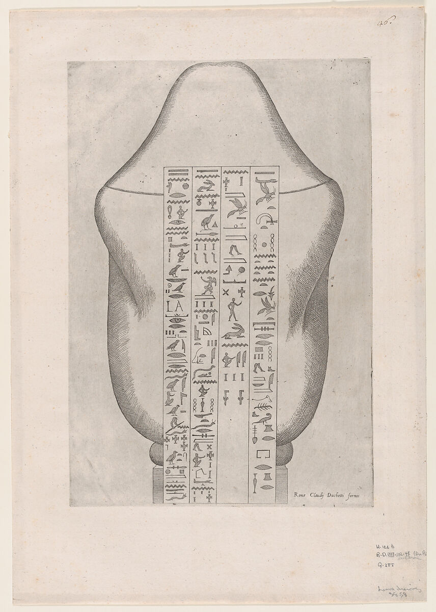 Back of an Egyptian canopic vase, from "Speculum Romanae Magnificentiae", Etienne DuPérac (French, ca. 1535–1604), Etching 
