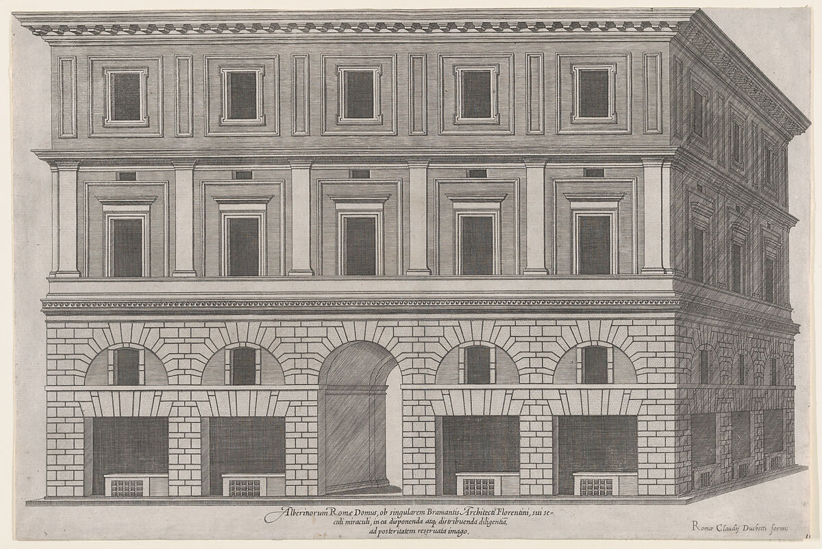 Alberini Palace, from "Speculum Romanae Magnificentiae", Anonymous, Engraving 