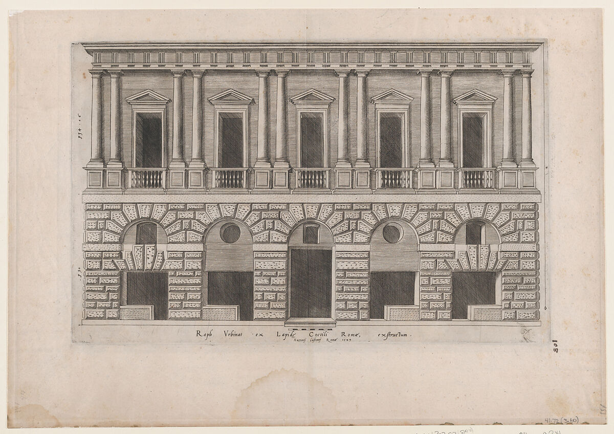House of Raphael, from "Speculum Romanae Magnificentiae", Anonymous, Engraving 