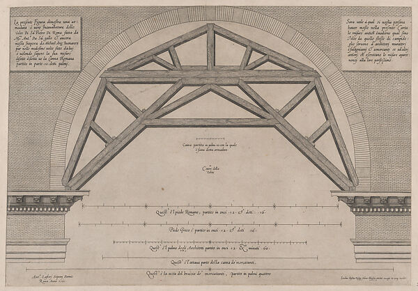 Speculum Romanae Magnificentiae: Wooden Framework to Support Arches in a Building
