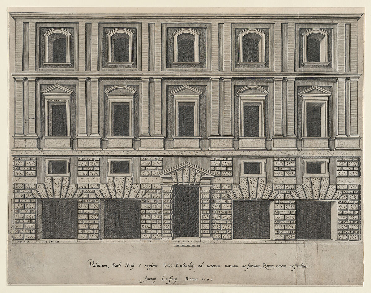 Stazzi Palace, from "Speculum Romanae Magnificentiae", Anonymous, Engraving 