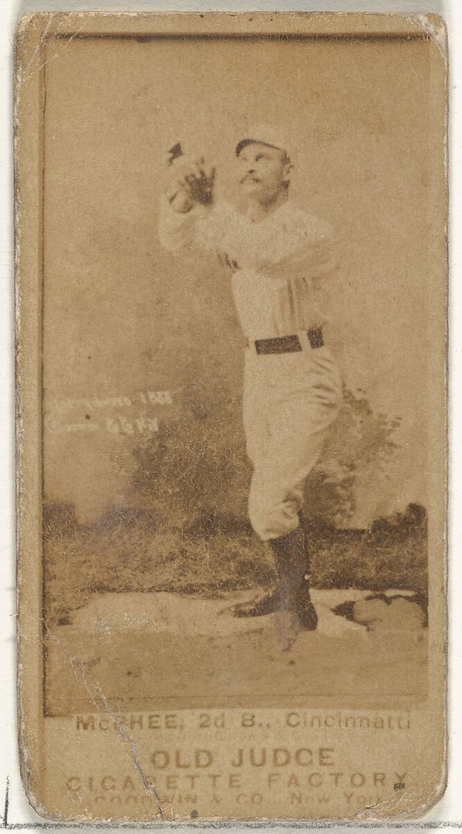 John Alexander "Bid" McPhee, 2nd Base, Cincinnati, from the Old Judge series (N172) for Old Judge Cigarettes, Issued by Goodwin &amp; Company, Albumen photograph 