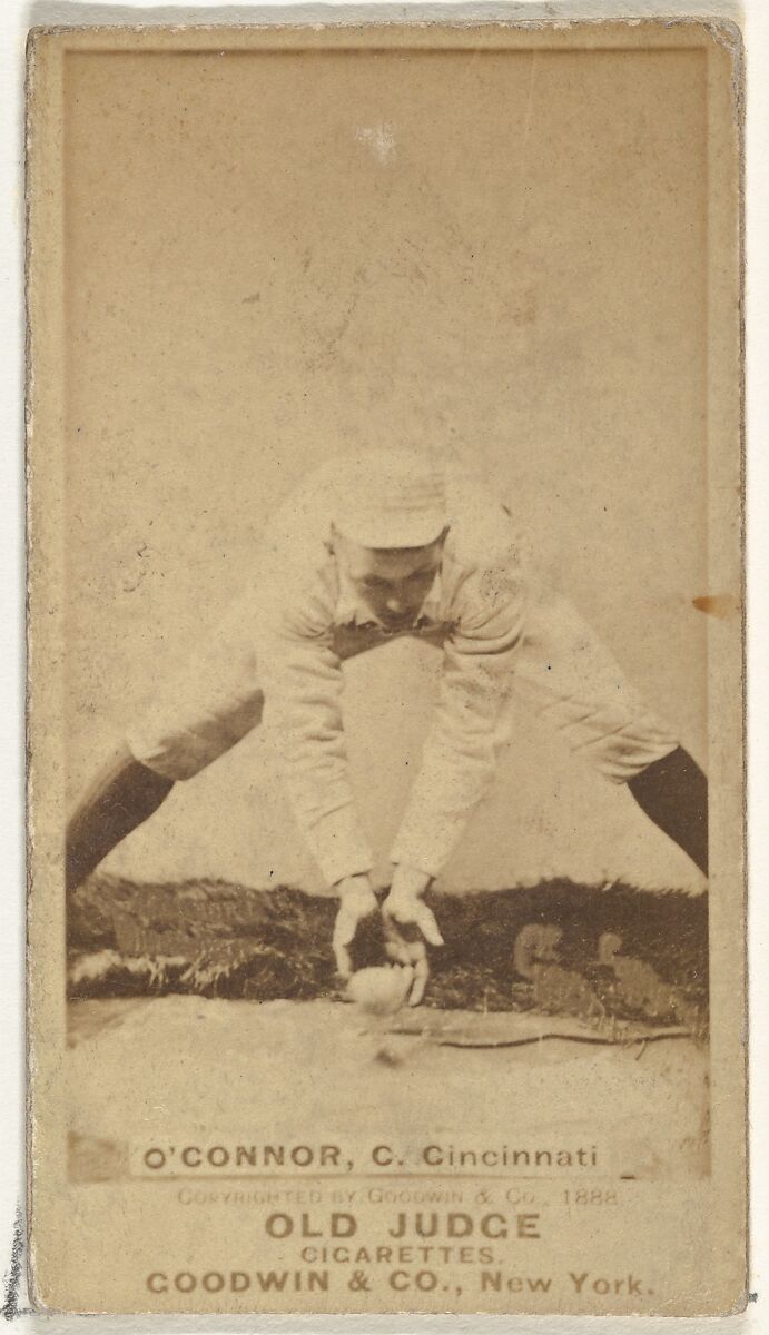 Jack "Peach Pie" O'Connor, Catcher, Cincinnati, from the Old Judge series (N172) for Old Judge Cigarettes, Issued by Goodwin &amp; Company, Albumen photograph 
