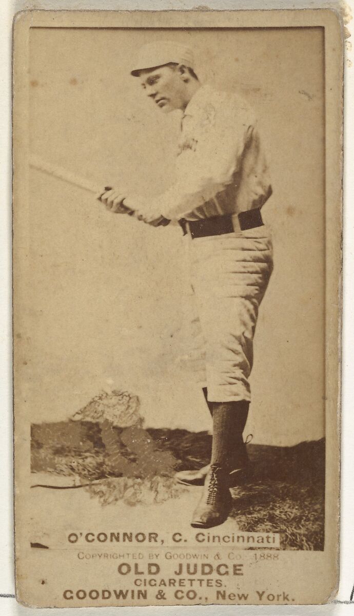 Jack "Peach Pie" O'Connor, Catcher, Cincinnati, from the Old Judge series (N172) for Old Judge Cigarettes, Issued by Goodwin &amp; Company, Albumen photograph 