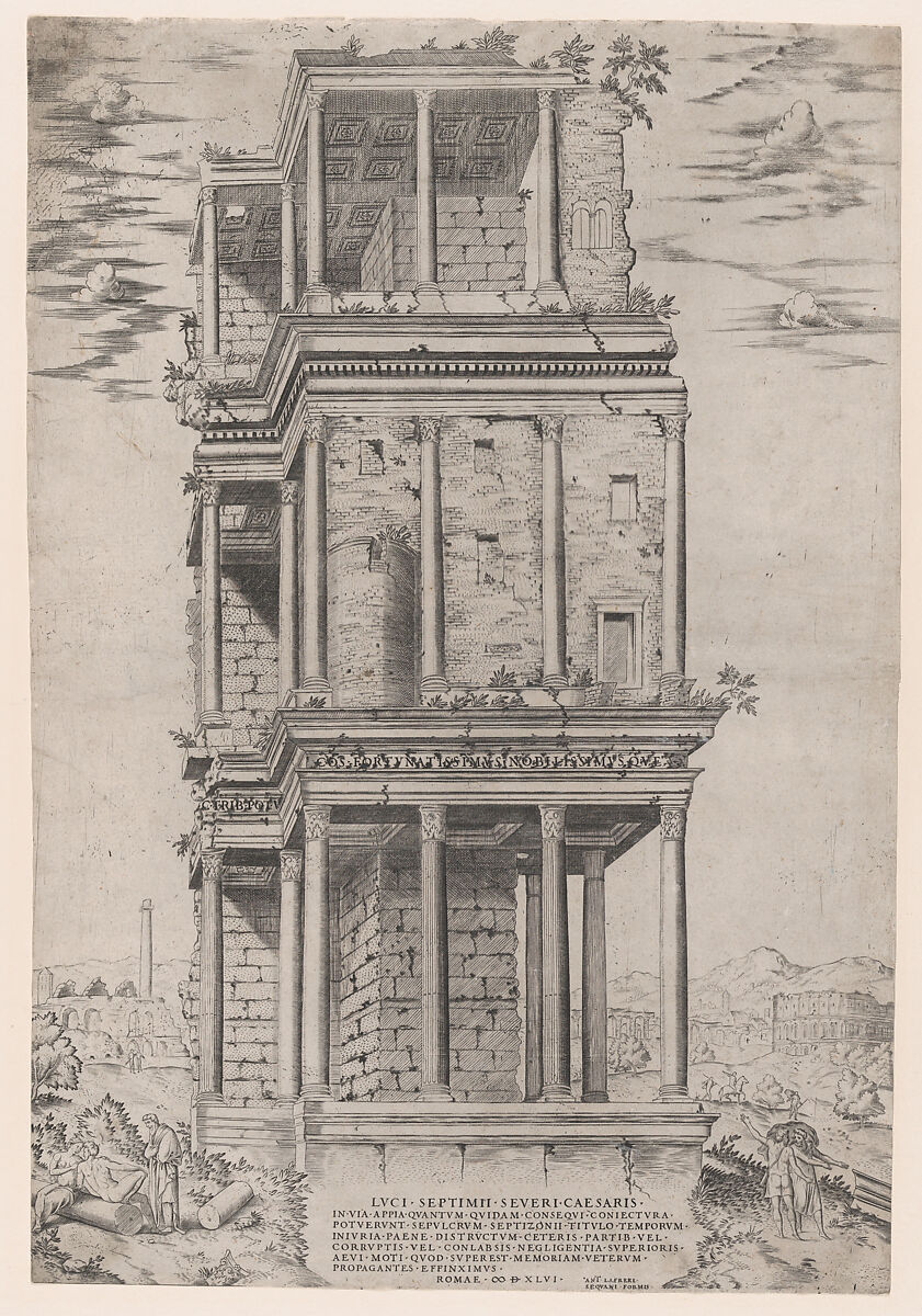 The Septizodium, Anonymous, Etching and engraving 