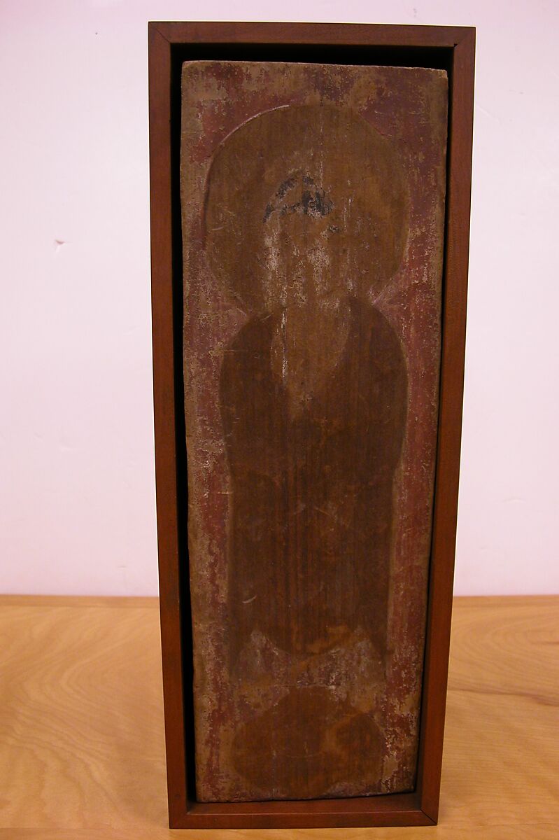 Part of a Beam, Tempera on wood, Central Asia 