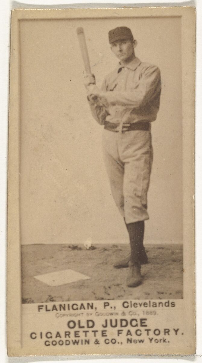 Flanigan, Pitcher, Cleveland, from the Old Judge series (N172) for Old Judge Cigarettes, Issued by Goodwin &amp; Company, Albumen photograph 