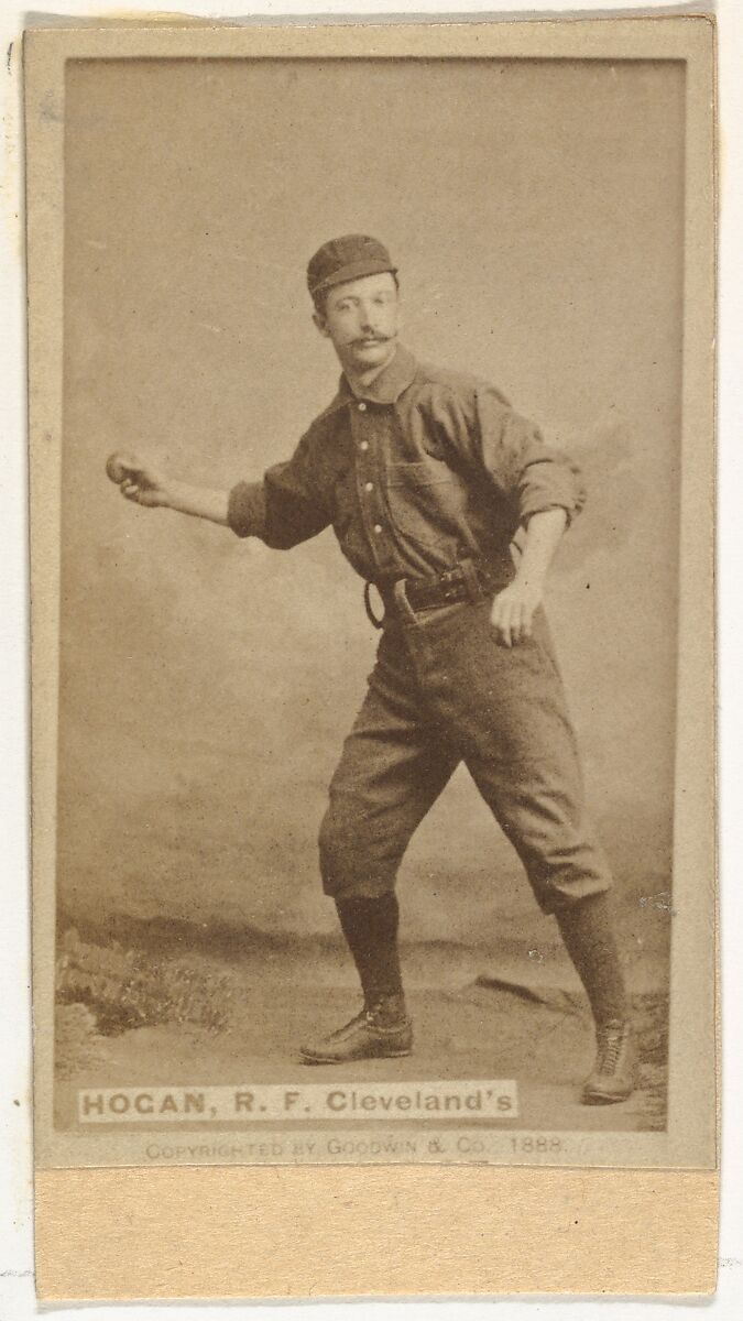 Mortimer Edward Hogan, Right Field, Cleveland, from the Old Judge series (N172) for Old Judge Cigarettes, Issued by Goodwin &amp; Company, Albumen photograph 