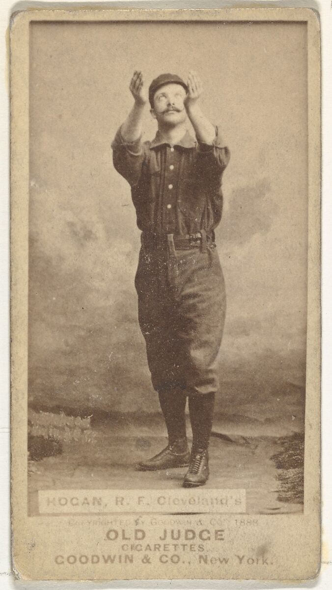 Mortimer Edward Hogan, Right Field, Cleveland, from the Old Judge series (N172) for Old Judge Cigarettes, Issued by Goodwin &amp; Company, Albumen photograph 