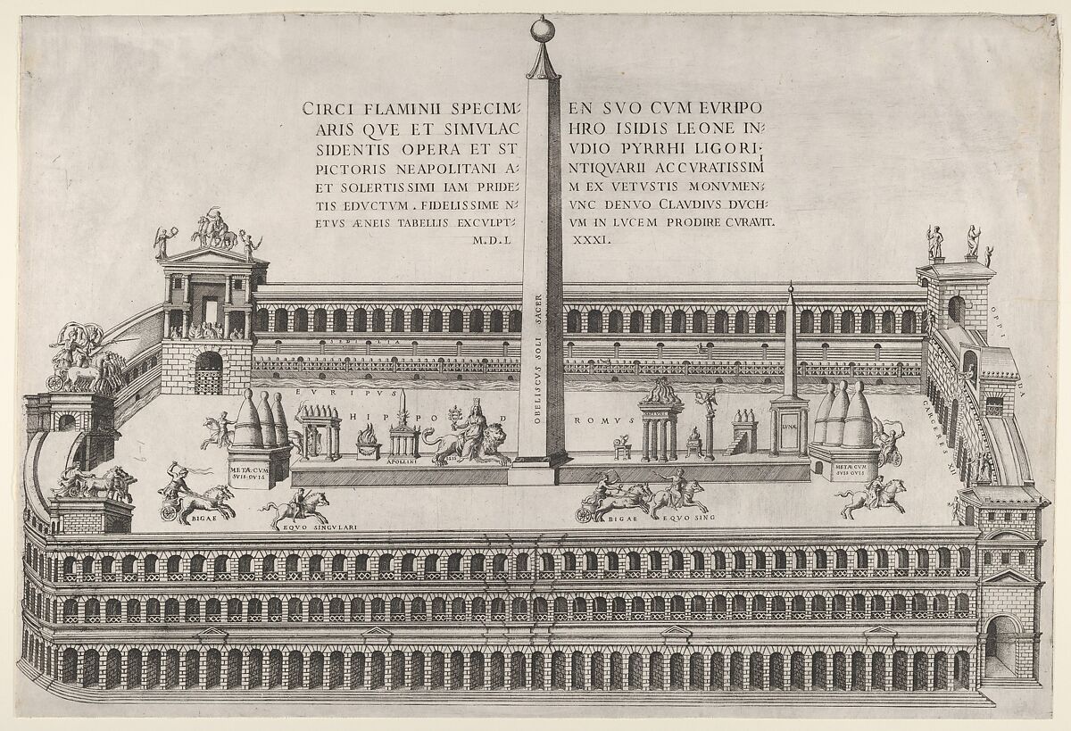 Circus Flaminius in Rome, from "Speculum Romanae Magnificentiae", Anonymous, Engraving 