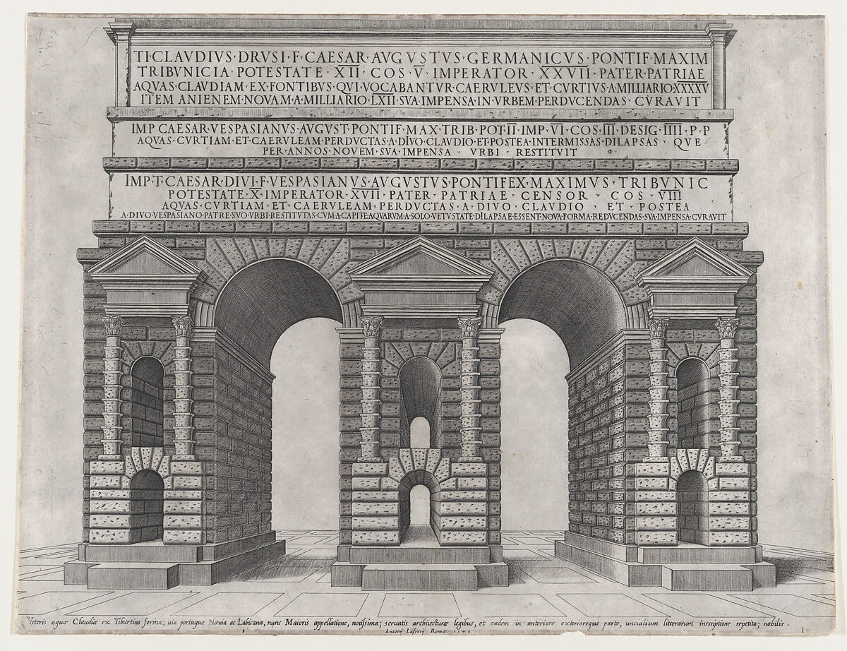 Porta Maggiore, from "Speculum Romanae Magnificentiae", Anonymous, Engraving 