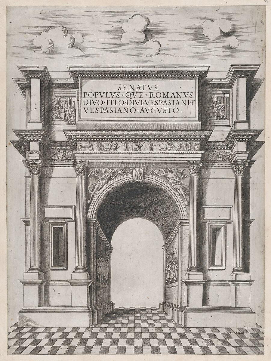 The Arch of Titus, from "Speculum Romanae Magnificentiae", Anonymous, Engraving 