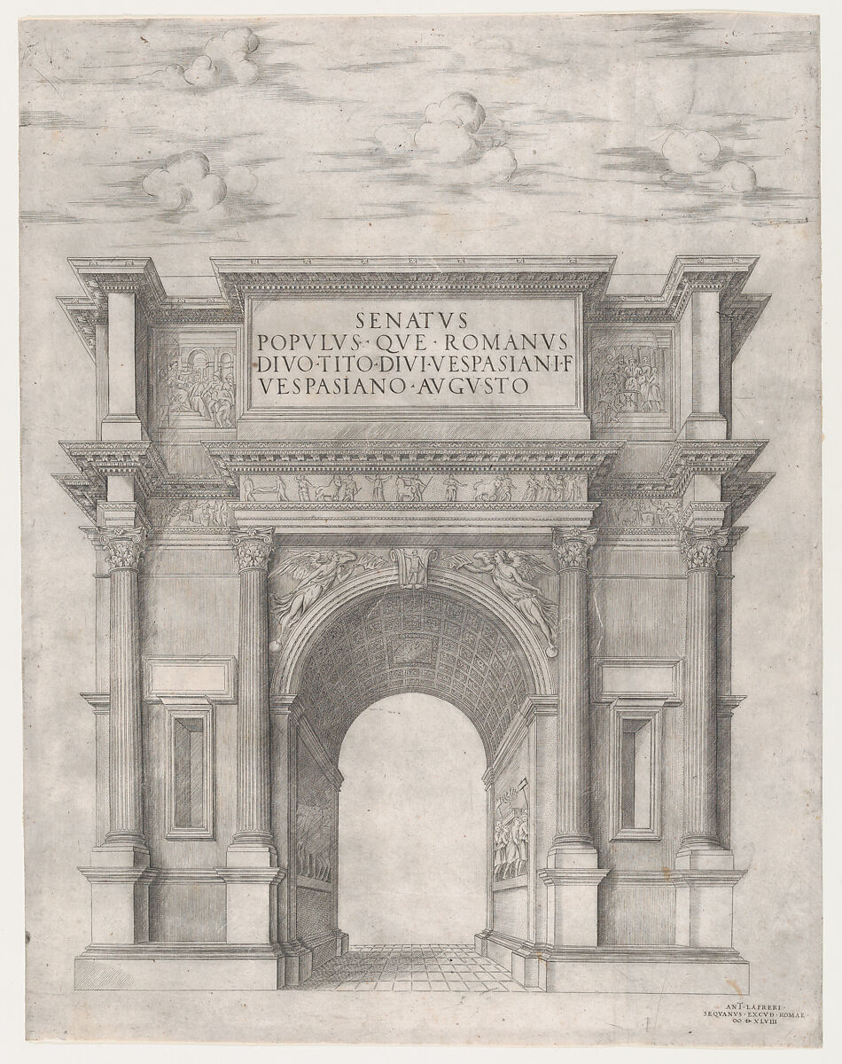 Arch of Titus, from "Speculum Romanae Magnificentiae", Anonymous, Engraving and etching 