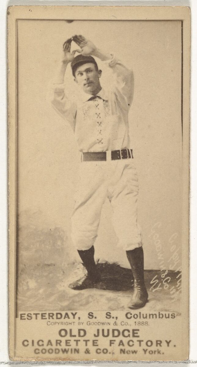 Henry P. Easterday, Shortstop, Cleveland, from the Old Judge series (N172) for Old Judge Cigarettes, Issued by Goodwin &amp; Company, Albumen photograph 
