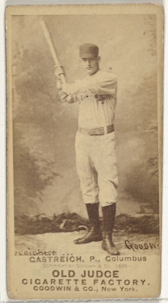 Henry Carl "Hank" Gastright, Pitcher, Cleveland, from the Old Judge series (N172) for Old Judge Cigarettes, Issued by Goodwin &amp; Company, Albumen photograph 