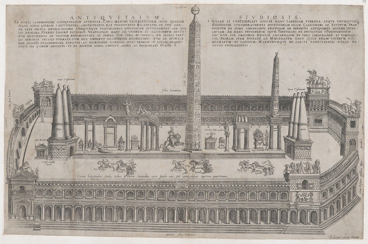 Circus Maximus, from "Speculum Romanae Magnificentiae", Anonymous, Engraving 