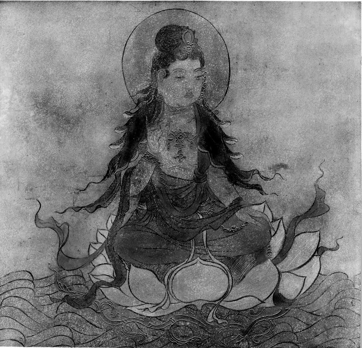 Bodhisattva, Fresco, China 