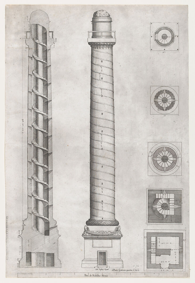 Speculum Romanae Magnificentiae: Column of Trajan, Anonymous, Engraving 