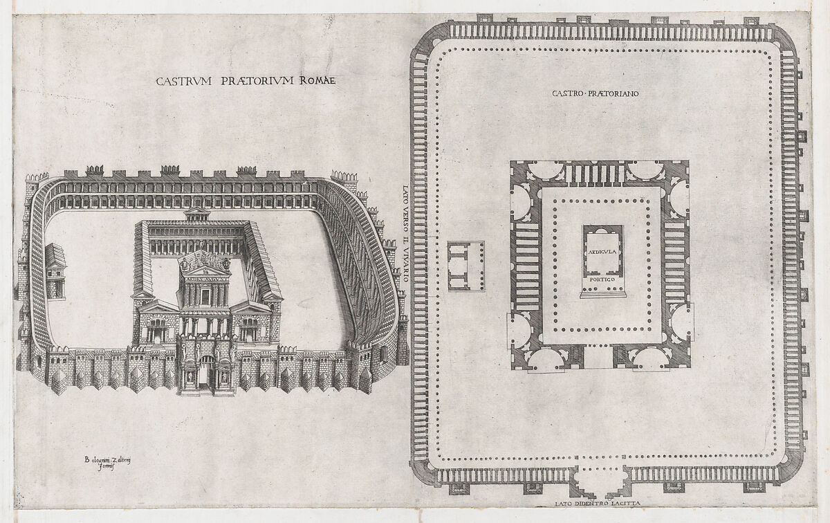 Castrum, from "Speculum Romanae Magnificentiae", Anonymous, Engraving 