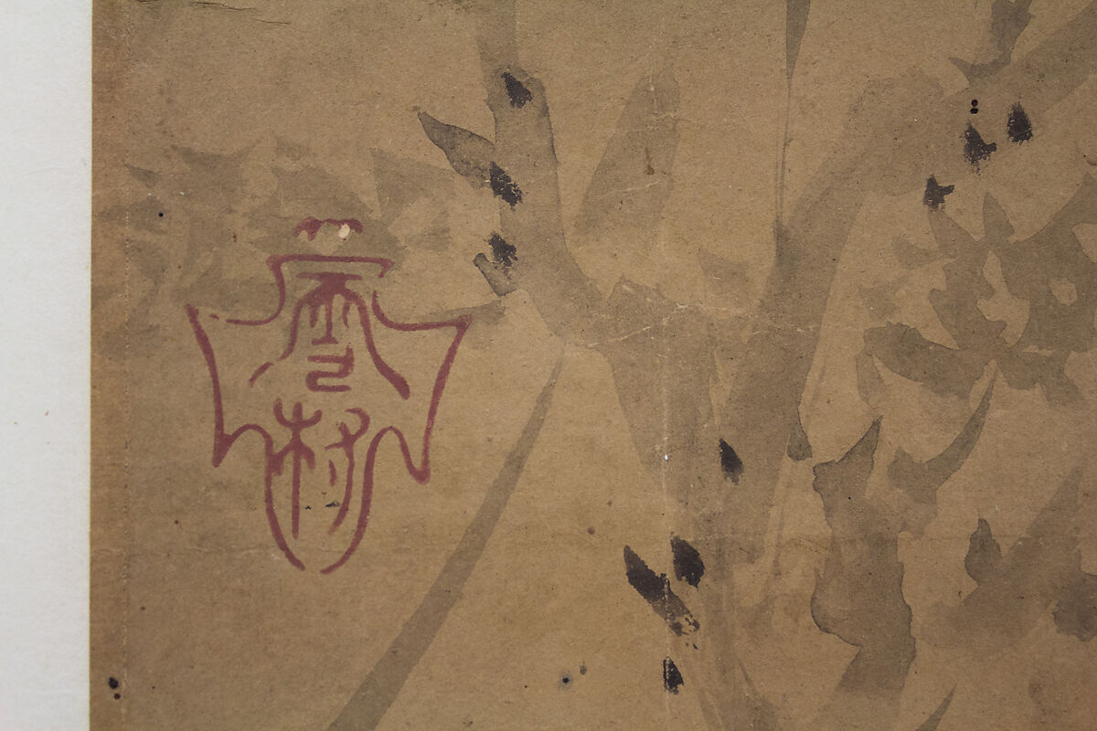 Mynah Birds Attacking an Owl, After Sesson Shūkei (ca. 1504–ca. 1589), Matted painting; ink on paper, Japan