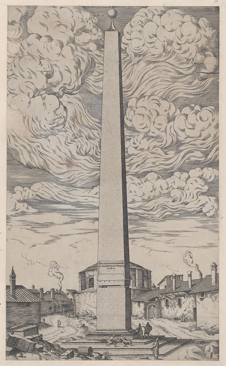 The Vatican Obelisk, from "Speculum Romanae Magnificentiae", Anonymous, Engraving 