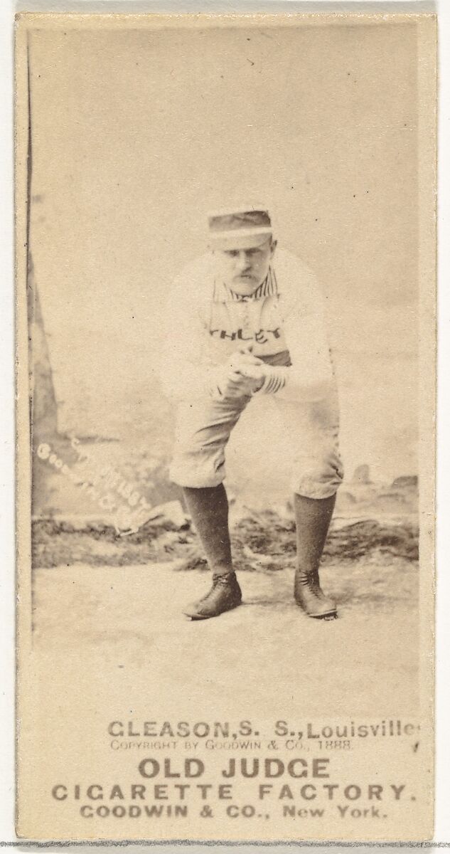 William G. "Bill" Gleason, Shortstop, Louisville Colonels, from the Old Judge series (N172) for Old Judge Cigarettes, Issued by Goodwin &amp; Company, Albumen photograph 