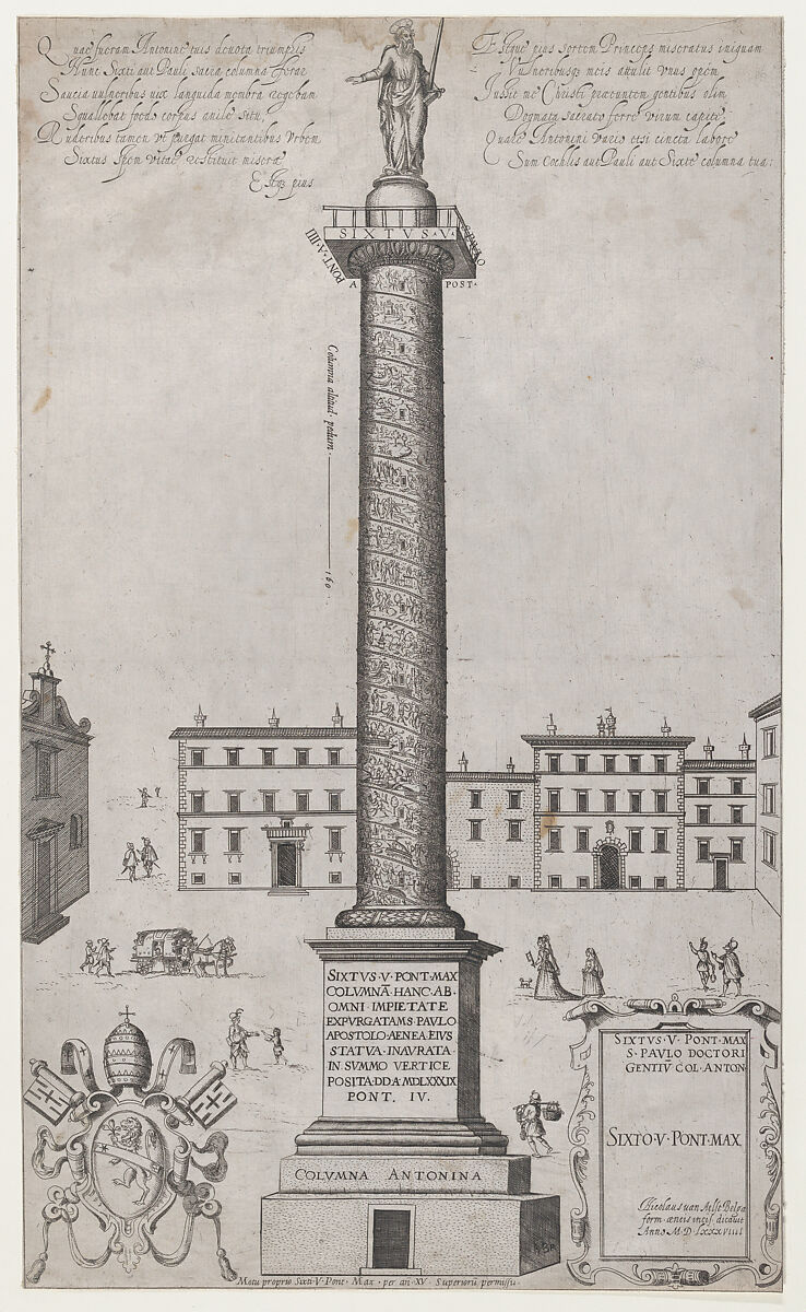 The Antonine Column, from "Speculum Romanae Magnificentiae", Anonymous, Engraving 